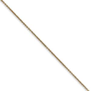 Children's 0.75mm, 14k Yellow Gold, Cable Chain Necklace, 14 Inch